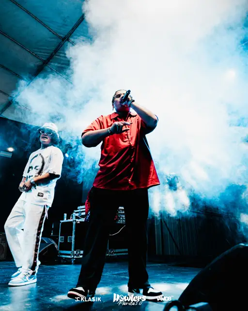 Hip-hop artists performing in stage smoke at Howlers Manila